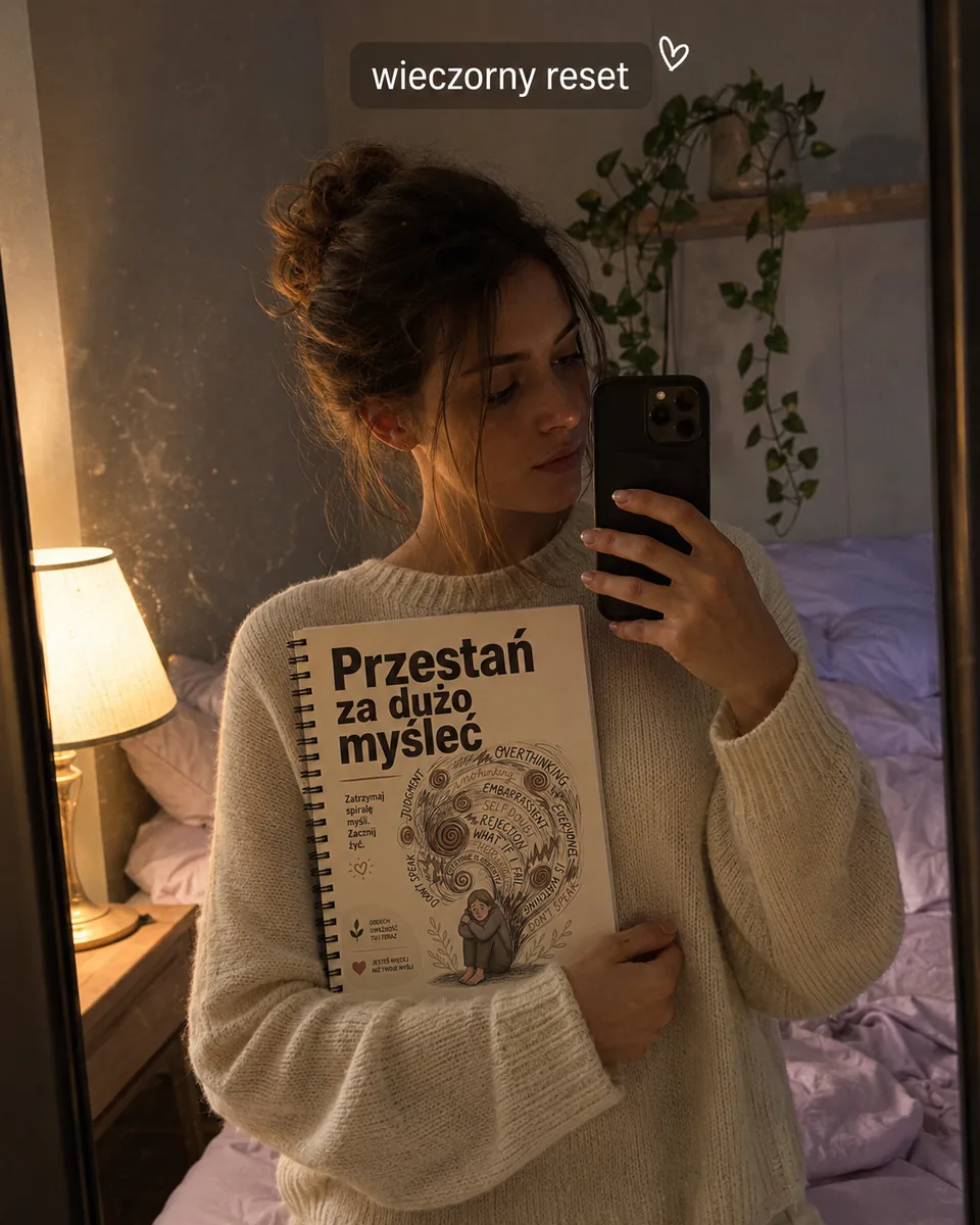 Kobieta z Notatnikiem Emocji, selfie w lustrze